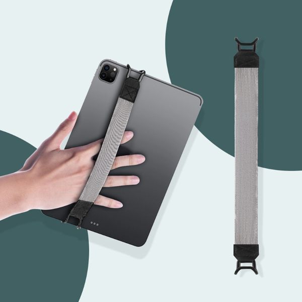 Tablet Hand Strap Holder Handle Grip with PU Leather Elastic Belt, Secure & Portable Best Gift for Adults Students