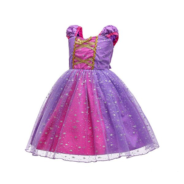 

New Kids Dress Rapunzel Dress Halloween Girls Princess Dress, Purple