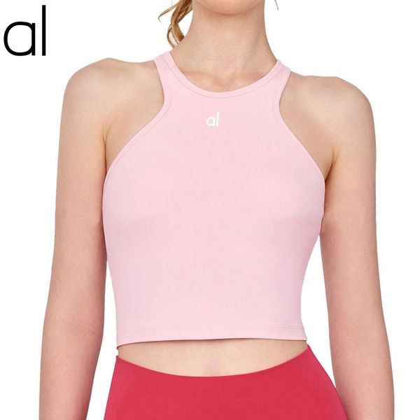 

AL-180 Yoga Bra Women Tank Top Slim Women Workout Integrated Sports Vest with Padded, White