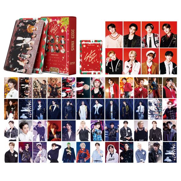 55Pcs Kpop Stray Kids Idol New Album Xmas 5-STAR Lomo Cards Photocards Straykids Photo Card Postcard HYUNJIN FELIX for Fans Gift