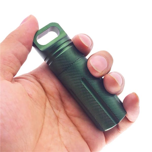 Aluminum Alloy Airtight Can Survival Equipment Emergency Drug Storage Outdoor EDC Sealed Tank Portable Cartridge Airtight Tank
