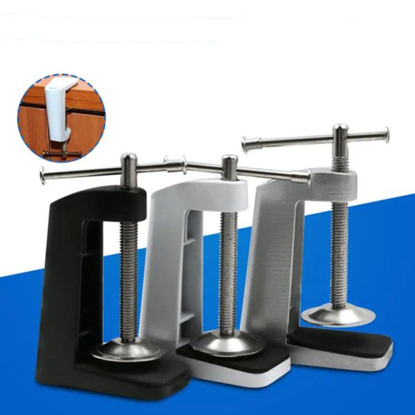 Clamp Clip Adjustable Table Lamp Lights Metal Stand Swivel Arm Lock Holder