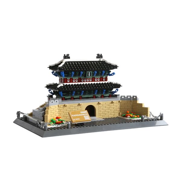 Model City Architecture The Chongli Gate,Seoul South Korea Symbol Street View Building Blocks Set Moc Bricks DIY Assembled Toys