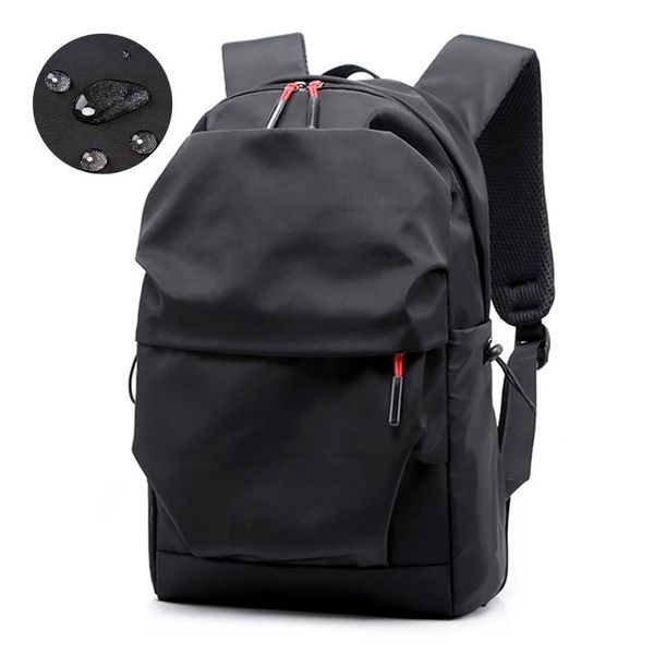 Multi functional waterproof backpack mens student backpack laptop backpack casual pleated 15.6-inch mens laptop bag 241031