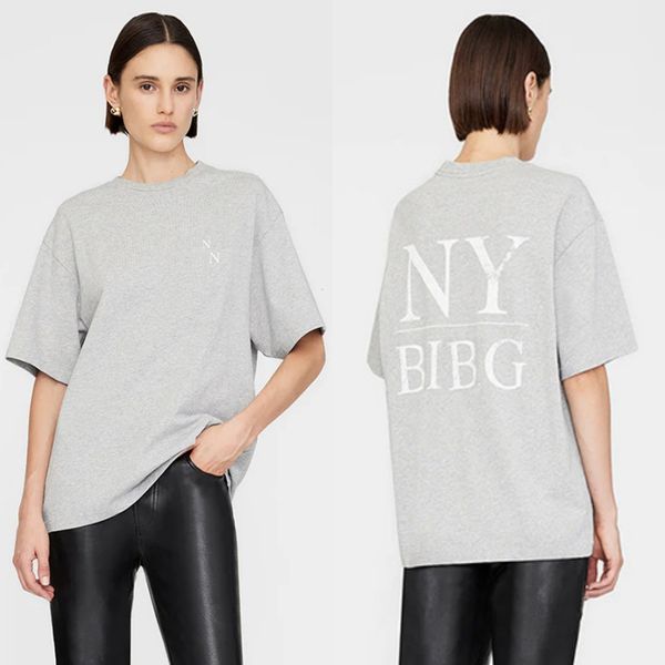 

25ss tn New Designer Cotton Tees Aninme High Quality Classic Front and Rear Sand Dot White Print Letter Gray Women Casual Versatile Short Sleeved Pullover T-shirt Tops