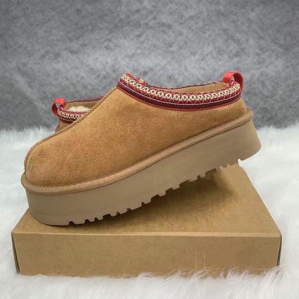 

Designer Sandals Tazz Slippers Luxury Slides Mustard Platform Classical Sheepskin Boots Slip-on Shoes Suede Upper Wool Winter Outdoor Street Booties, #21