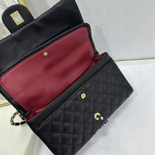 

Designer bag Classic leather Woman Women luxurys Shoulder bag Handbags Messenger Clutch Flap crossbody Wallet lady clutch Fortune bag 25.5m, Red