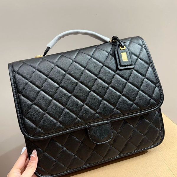 

Sheepskin pattern Backpack Classic Women luxurys Designers bags Shoulder bag Handbags Messenger Chain Bag Clutch Flap crossbody Wallet lady clutch Fortune bag 31m, Black