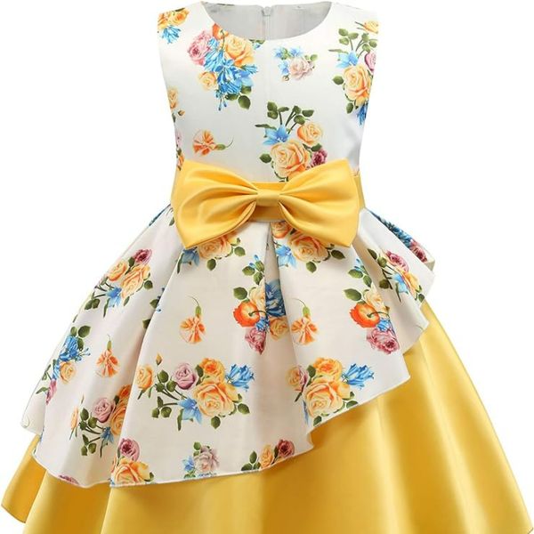 

Light girl floral Formal special ocn party dress for children, Purple