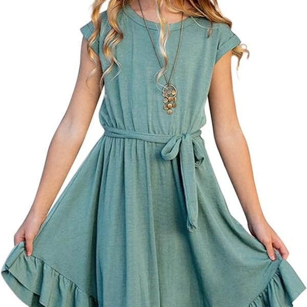 

Cute pure girl fashion swing Bohemian A-line skirt, Chocolate