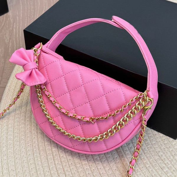 

Designer bag luxurys Zipper Fashion Cowhide Armpit bag Chest bag Half Moon Package Handbags Crossbody Bag Shoulder Bag saddle bag Messenger Bag Fortune Bag 19m, Red