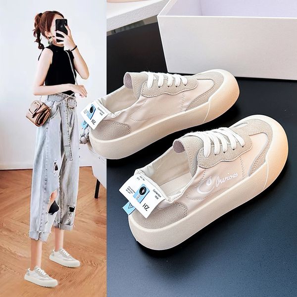 

Sports 2024 new Korean version of the breathable small white shoes female casual board shoes thick bottom with hundred, Yellow