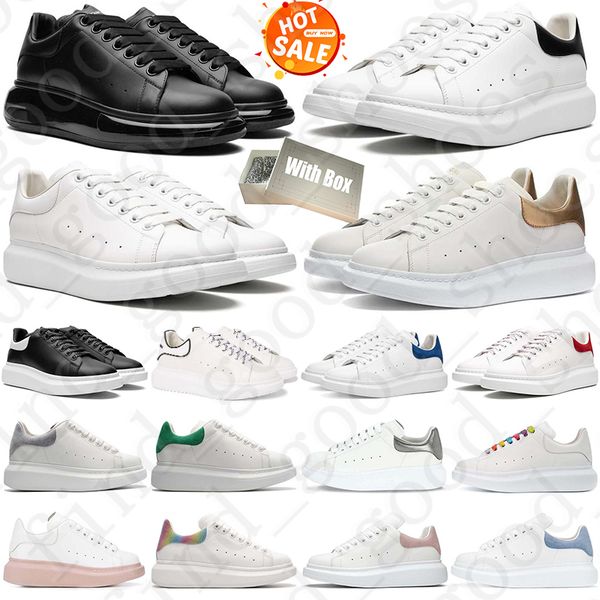 

With Box Designer Oversized sneakers casual shoes for mens womens black White grey alexandermcqueens men trainers runners luxury, #21 rainbow 36-39