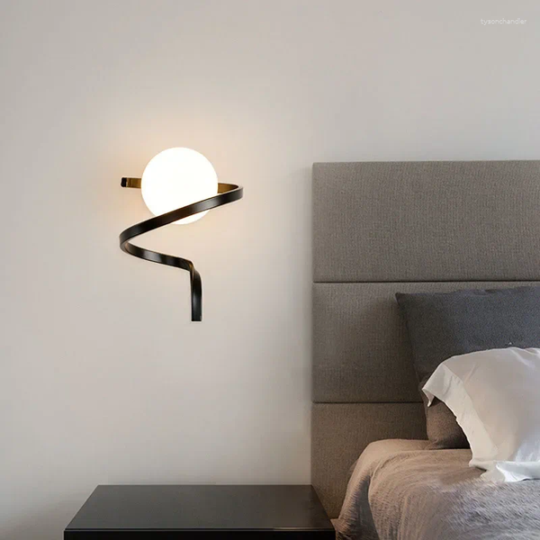 

Lamps Wall Modern Glass Lamp With Bedroom Bedside Living Room Staircase Hallway G9 LED