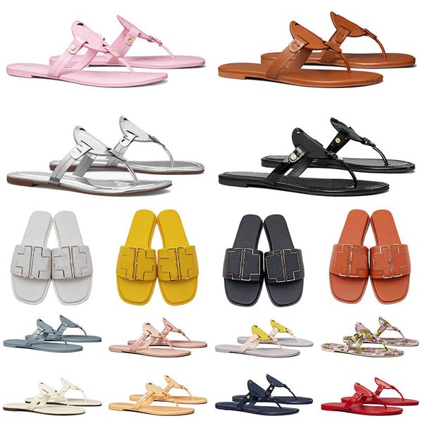 

Platform Flat Women Designer Sandals Slides Top Fashion Miller Black Silver Metallic Brown Free Shipping Shoes Beach Outdoor Loafers Trainers Sandles 35-41, Clear