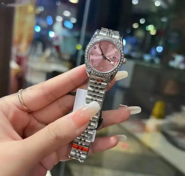 

Designer Women's 26/31/36MM Diamond Set Ruby Pearl Beimu Plate Gold Case Automatic Movement Sapphire Glass Stainless Steel Watch