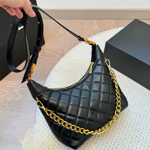 

Designers bags Women Luxurys Leather Shoulder Bags Classic Armpit bag Handbags Tote Crossbody Zip Closure Women Hobo Ladies Underarm Messenger Bag Fortune Bag 20m, Black