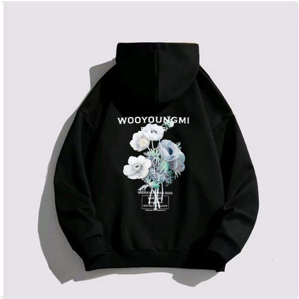 

Wooyongmi printed floral hoodie pullover hoodie casual wearG, Colour1