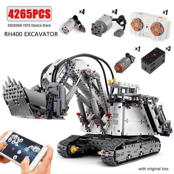 

Technical City Blocks APP Remote Control RH400 Excavator Building Block MOC-1874 Compatible 42100 Brick Kid Educational Toys Adult GiftY2411067JR6, Multicolor