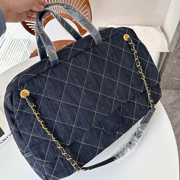 

Designer bags Classic Luxury Women Denim blue Handbag Canvas Beach bag Belt Handle Shopping Bag Large capacit Tote Travel bag Fortune Bag 43m