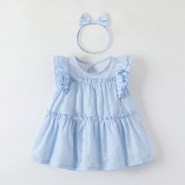 

kids baby dress blue clothes Toddlers Clothing BABY childrens girls purple pink summer Dress G3Kz#