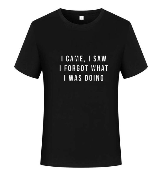 

Here I am I see I forgot what I was doing Crew Neck Graphic T-Shirt Casual T-Shirt Short Sleeve Cozy Top Mens Summer Clot, Pure iron gray