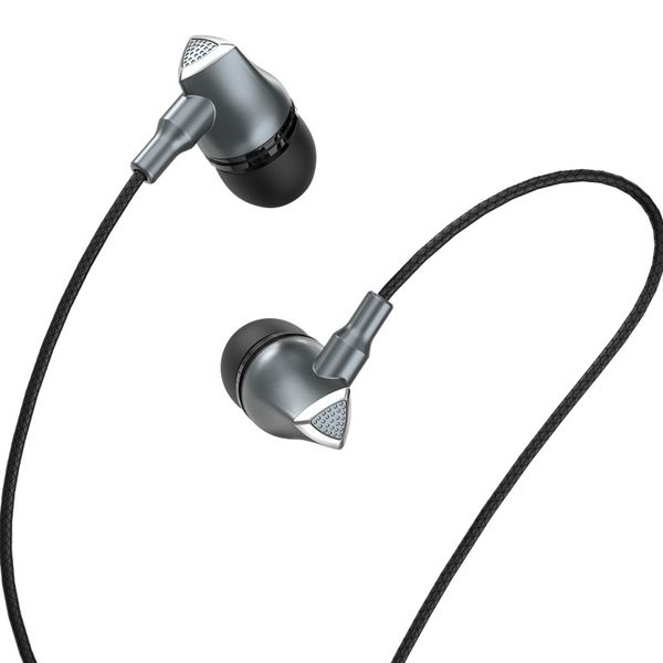 

HJ-65 New Wired Sports in-ear Earbuds Bass Can Control Volume Outdoor Sport Headphones Noise Reduction Headset Fitness, Black