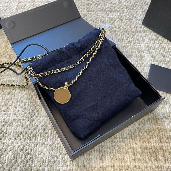 

Designers bags Women Classic luxurys Mini Denim crossbody Garbage bags Shopping bags Shoulder bag Handbags Messenger bag Chain Bag clutch Fortune bag 18m, Blue