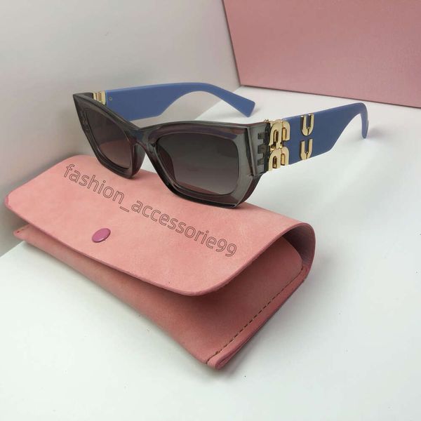 

2024 muisies sunglasses designer womens sunglasses oval frame glasses UV property squared sunglasses Metal legs miuies letter design S835