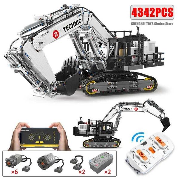

RC City 4342pcs Engineering Excavator Building Blocks APP Remote Control Car Large Vehicle Bricks Toys For Kids GiftsY2411061KGU, Multicolor