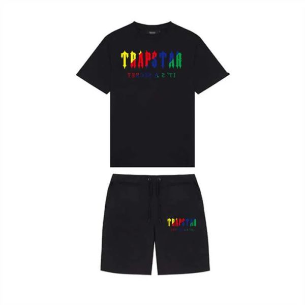 

Men's TShirts Summer TRAPSTAR Printed Cotton TShirt Shorts Sets Streetwear Tracksuit Men's Sportswear Trapstar T Shirts and Shorts Suits, Green