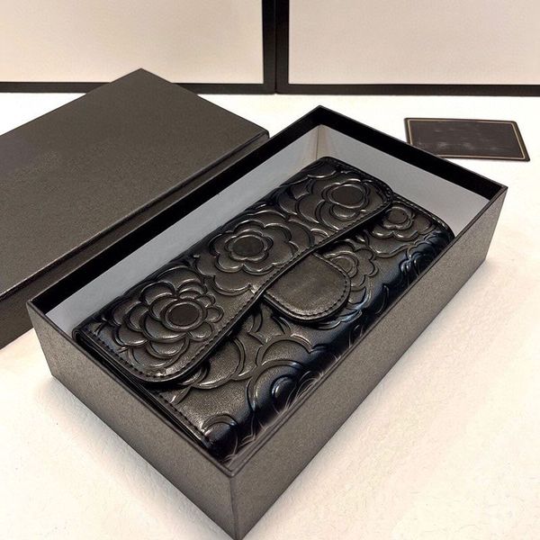 

Designer Wallets Black cowhide Wallet Classic card holder Cowhide Handbags Classic Clutch Bags Luxurys Purse Card Women Credit card slot 19cm