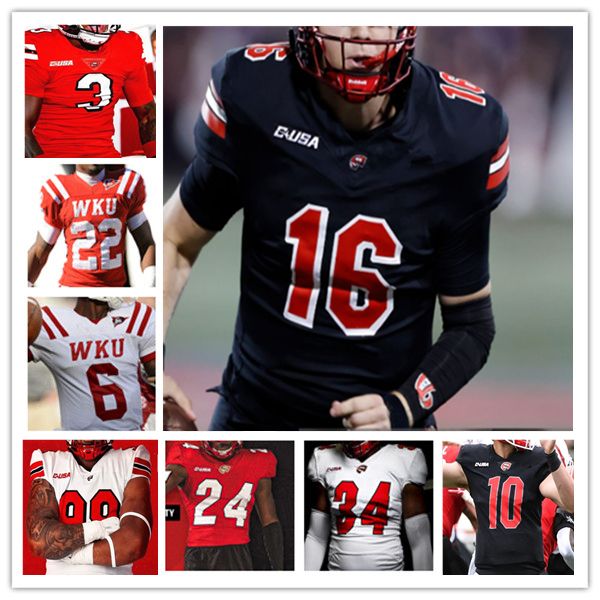 

Caden Veltkamp Western Kentucky WKU College Football Jerseys Elijah Young George Hart III Kisean Johnson Easton Messer Devonte Mathews Upton Stout Darius Thomas 4X, 2024 men red style