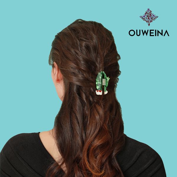 

New original design palm shape acetate hair clip hair grip clip back of the head hair clip shark clip headwear
