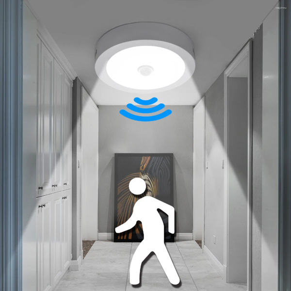 

Lights Night Motion Sensor LED Light Stair Aisle Corridor Lighting Lamp 110V 220V 6W 12W 18W Vestibule Balcony Lamps ing s