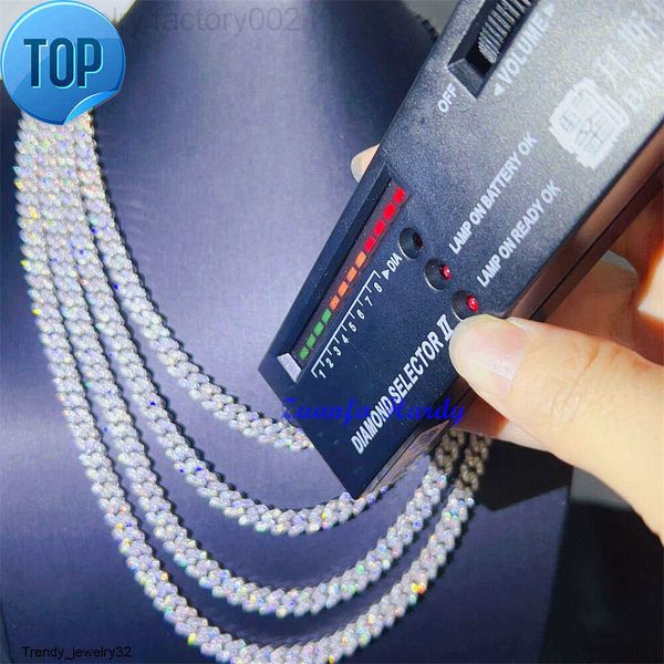 

designer necklace mens womens fashion jewelry pendant necklaces hip hop jewelry 8mm 16 18 20 22 inches cuban link necklace VVS GRA Certified moissanite cuban chain