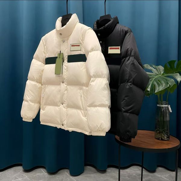 

Designer mens puffer jackets detachable sleeve Down coats womens Hooded Parkas Embroiled Badge Down Windbreaker Thick Clothing high quality, Black