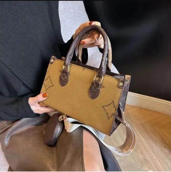 

Coussin 2 Piece Set Accessoires Designer Bags Wallet Shoulder Messenger Handbag Women Flower Black Pink Bag Purse Crossbody, Beige