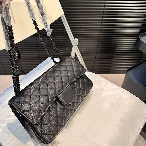 

Designers bags Real leather Women luxurys Shoulder bag Handbags Messenger Chain Bag Clutch Flap crossbody Wallet lady clutch Fortune bag High version 26m, Black