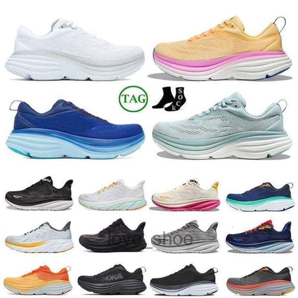 

Shoes Running hokh Bondi 8 Clifton 9 Mens Trainers hokhs Designer Jogging Walking Triple White Black Grey Fog Gym Utility Pink Womens Footwear, 8_color