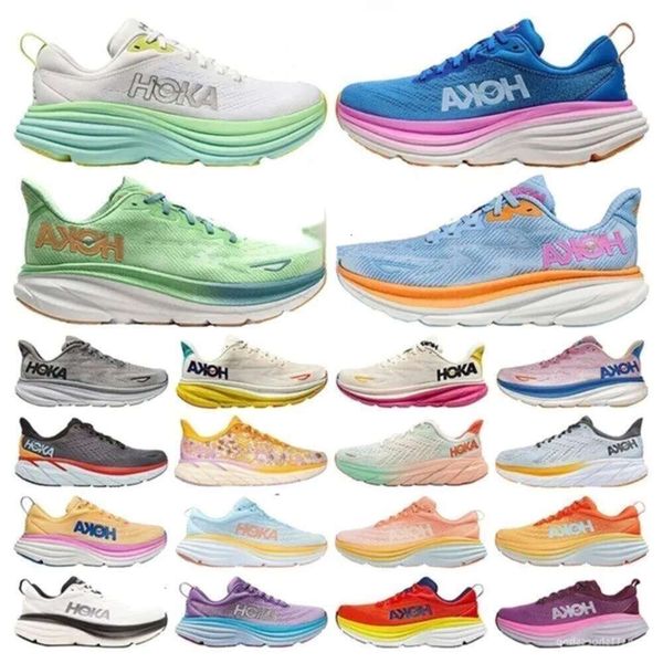 

One Hokah Bondi 8 Running Hokahs Shoes Womens Platform Clifton 9 Men Women Blakc White Harbor Mens Women Trainers Runnners 36-45, 45_color