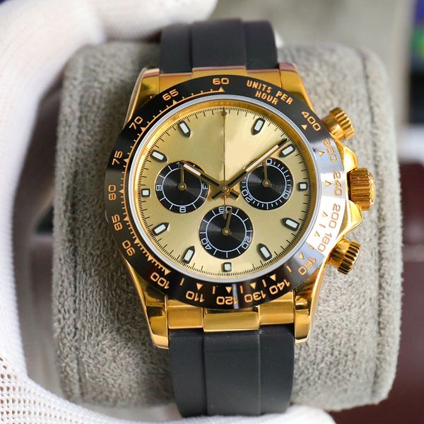 

mens watch ST9 Steel All Subdials Working 40mm Automatic Mechanical Movement Sapphire Glass Ceramic Bezel Silver Dhgate Watch jason 007, Burgundy