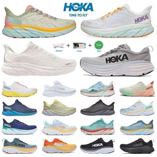 

One Hokah Bondi 8 Clifton Athletic Running Shoes Hokahs Carbon x2 Triple Black White Light Blue Hokahs Outdoor Designer Trainers Lifestyle Shock Absorption 36-45, Color15