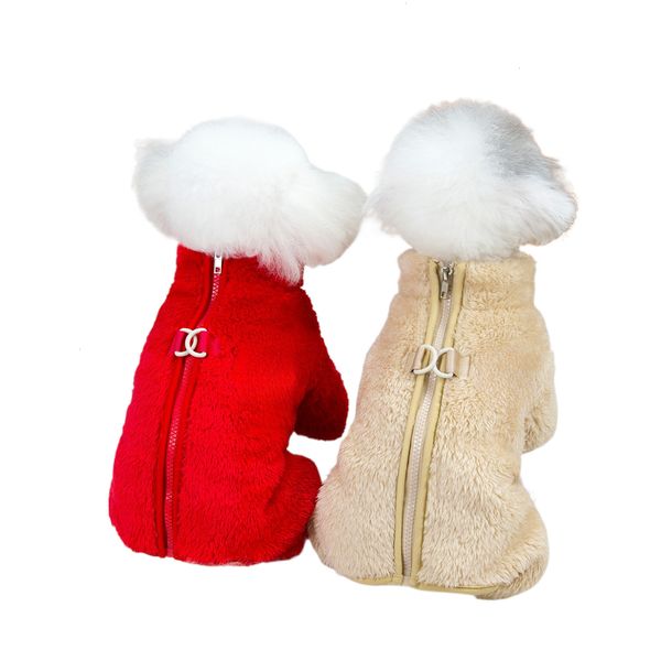 

Double-sided Cashmere 2024 Autumn/Winter Designer Dog and Cat Clothes, Red