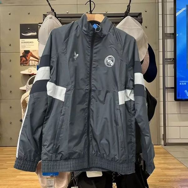 

2024 2025 mens windbreaker of Long Sleeve Soccer Jacket with Full zipper and Hoodies Madries arsen man city long sleeve jersey BELLINGHAM VINI JR MBAPPE, Black