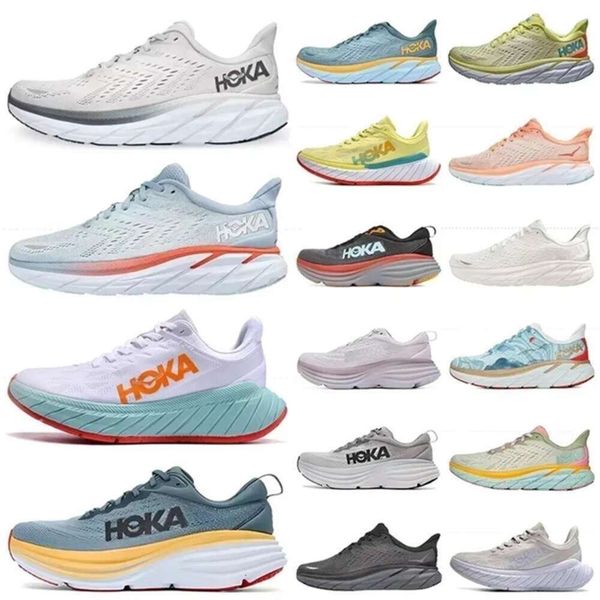 

Running 2023 Shoes hokh One Bondi Clifton 8 Carbon x 2 Men and Women All Black Blue Red White Mens and Womens Sports Shoes, B811