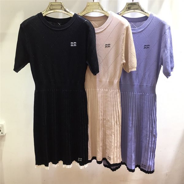 

Designers Letters Women Knits Vest Dresses Fashion Sleeveless Casual Shirts Dress Ladies Party Short Skirts Clothing, Blue