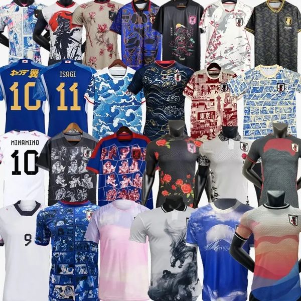 

2024 Japan Soccer Jerseys Cartoon UEDA ITO ISAGI ATOM TSUBASA MINAMINO DOAN KUBO MITOMA TOMIYASU ENDO NAKATA 22 23 24 Japanese Uniform Football Shirt T Chinese, Army green