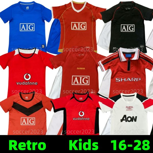 

Retro kids soccer jerseys Ronaldo Rooney Giggs Nani Manches 2006 2007 2008 home away Scholes Tevez BERBATOV VIDIC 98 99 00 02 04 06 09 10 11 vintage classic football 16-28, 09/10 home