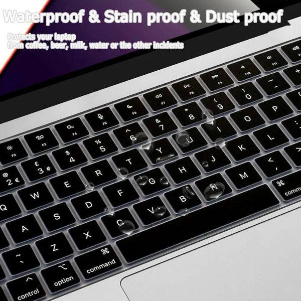 Keyboard Cover For 2005 - 2022 2025 New M2/M3 book Pro /Air new 13/15/13.6/16/12 inch Skin (UK/US Layout)A2681/A2442/A3113/A2780/A3114